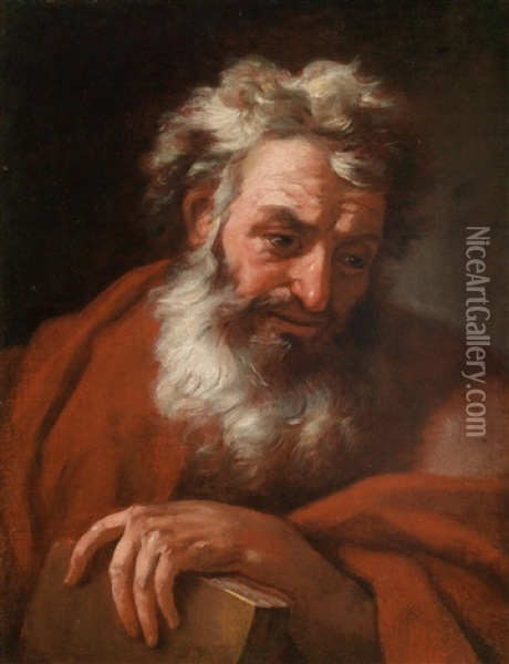 Ein Apostel (wohl Der Apostel Paulus) Oil Painting - Daniel (Joseph D.) Seiter