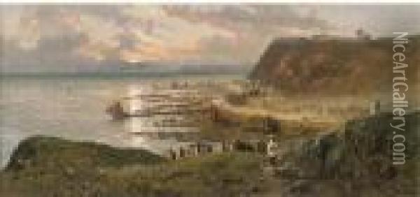 A View Of Hastings Oil Painting - Edmund John Niemann, Snr.