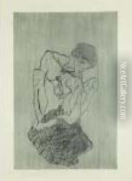 Kuemmernis (kallir 7b) Oil Painting - Egon Schiele