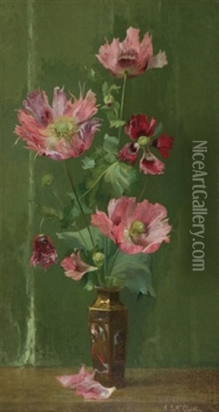 Matija Poppies Oil Painting - Alberta Binford McCloskey