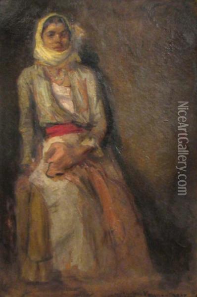 Gipsy Woman Oil Painting - Nicolas Vermont