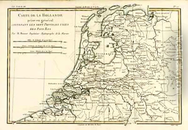 Holland Including the Seven United Provinces of the Low Countries Oil Painting - Charles Marie Rigobert Bonne