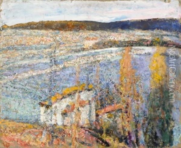 Peupliers, Vallee De La Monne Oil Painting - Victor Charreton