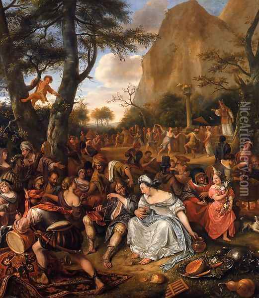 The Worship of the Golden Calf Oil Painting - Jan Steen