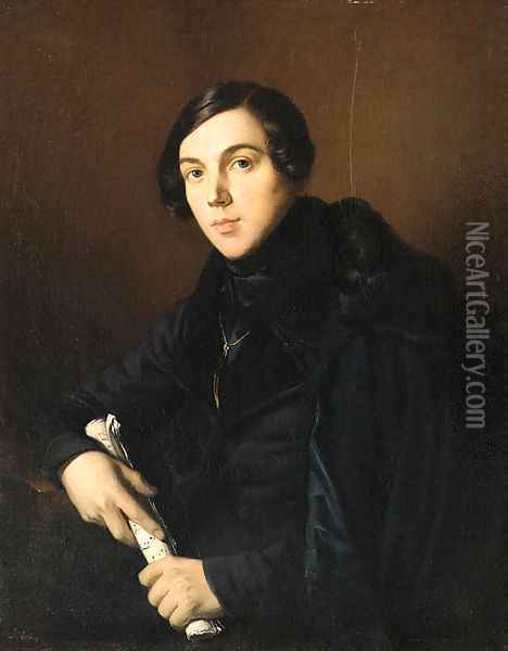 Portrait of a gentleman (Chopin) Oil Painting - Jacques Eck
