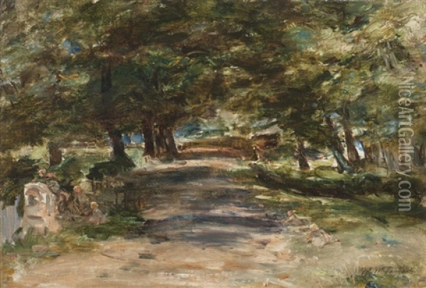 Sunlit Avenue Oil Painting - William McTaggart