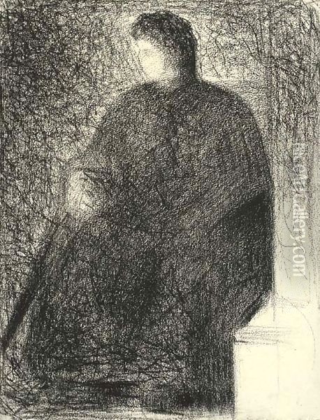La mere de l'artiste, assise Oil Painting - Georges Seurat