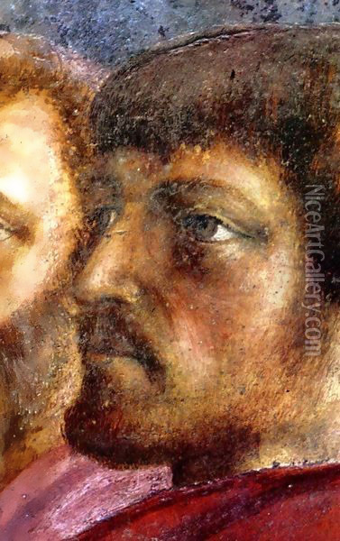 Brancacci chapel Tribute Money detail 2 Oil Painting - Masaccio (Tommaso di Giovanni)