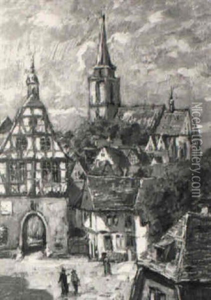S_dbadisches Stadtchen Oil Painting - Wilhelm Nagel