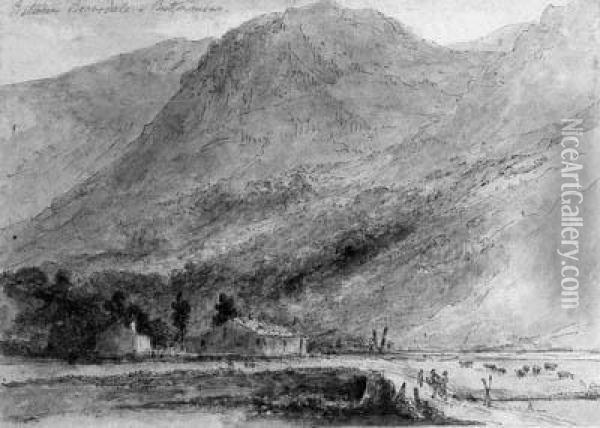 Between Borrowdale And Buttermere Oil Painting - And Hon. Daniel Finch