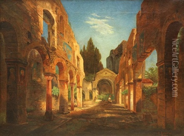 Roma Oil Painting - Pietro Barucci