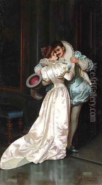 The embrace Oil Painting - Pio Ricci