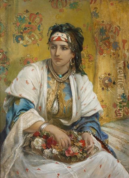 Oriental Beauty Oil Painting - Jean Francois Portaels