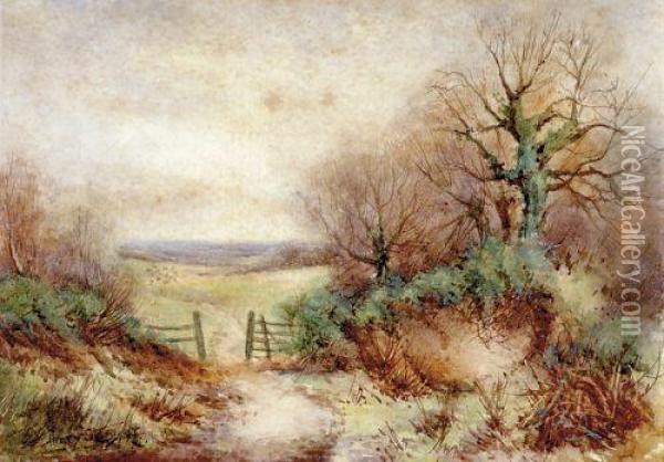 Landscape Of Pasture Oil Painting - Henry Stannard