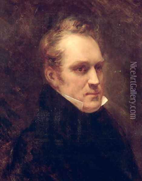 Portrait of Aimable-Guillaume-Prosper Brugiere 1782-1866 Baron of Barante Oil Painting - Ary Scheffer
