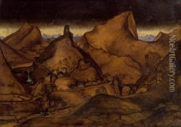 Landschaft Oil Painting - Franz Sedlacek