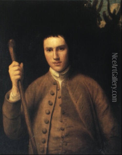 Portrait Of A Gentleman Oil Painting - Nathaniel Hone the Elder