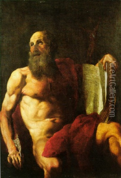 Saint Mathew The Evangelist Oil Painting - Johann Carl Loth