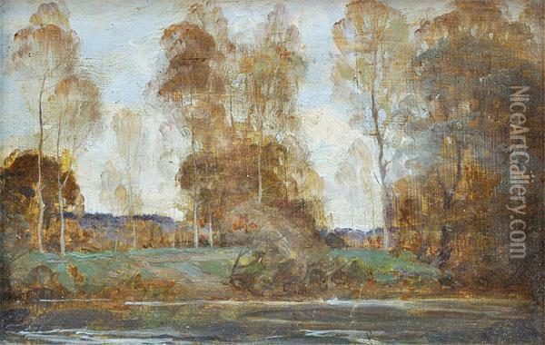 Bords De La Loire Oil Painting - Henri-Joseph Harpignies