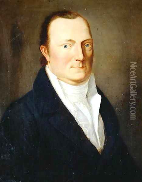 Portrait of President of the Police Ludwig von Manger Oil Painting - August von der Embde