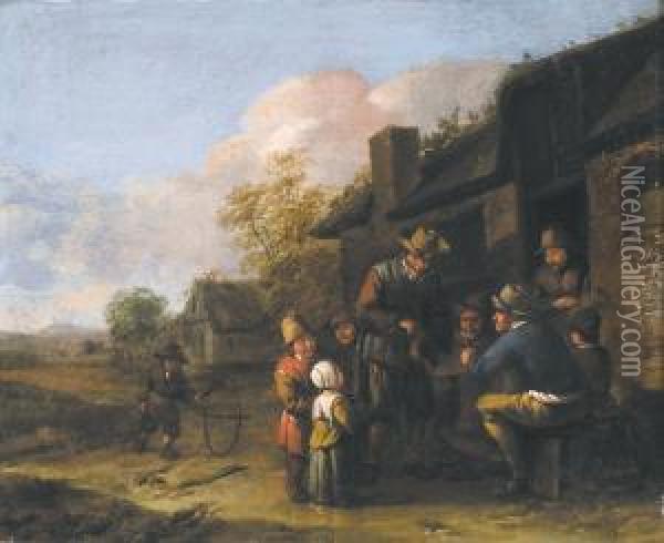 Tafereel Bij Een Hoeve Oil Painting - Egbert Jaspersz. van, the Elder Heemskerck