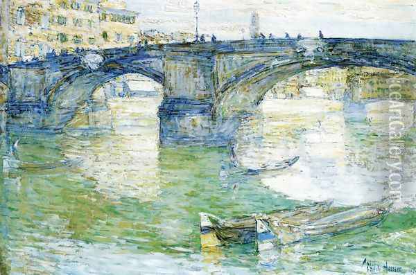 Ponte Santa Trinita Oil Painting - Frederick Childe Hassam