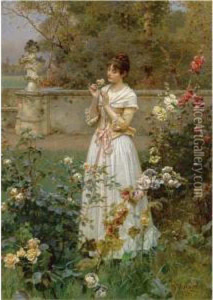The Rose Of All Roses Oil Painting - Wilhelm Menzler Casel