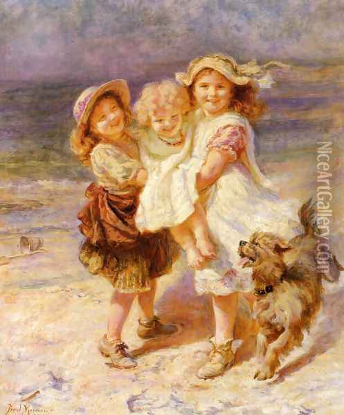 On the Beach Oil Painting - Frederick Morgan