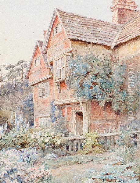 Surrey Farmhouse; Bray, Berks; At West Meon, Hants Oil Painting - Thomas Nicholson Tyndale