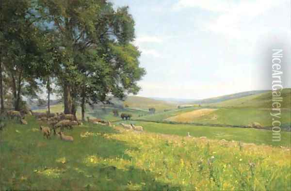 Across the valley Oil Painting - Edmund Morison Wimperis
