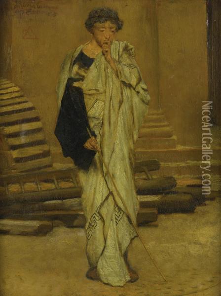 The Roman Architect Oil Painting - Sir Lawrence Alma-Tadema