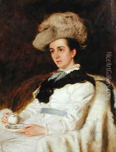 Fanny Hamilton Bruce 1855-81 Oil Painting - William Brassey Hole