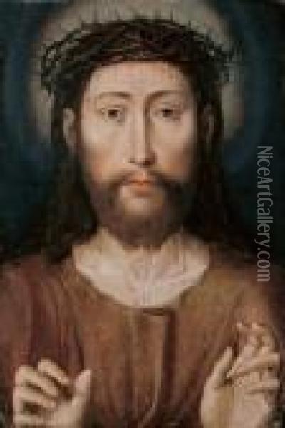 Christus Als Schmerzensmann. Oil Painting - Ambrosius Benson