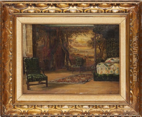 Mary Queen Of Scots' Bedroom, Holyrood Palace Oil Painting - Duncan A. MacKellar