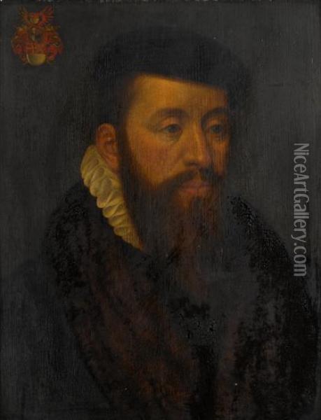 Portrait Of A Gentleman Oil Painting - Willem Key