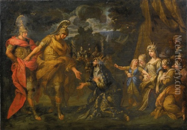 The Family Of Darius Before Alexander The Great Oil Painting - Lazzaro Baldi