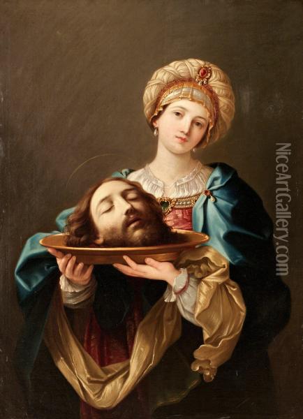 Salome Med Johannes Doparens Huvud Oil Painting - Carl Gustaf Plagemann