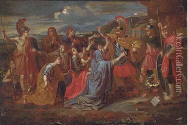 The Family Of Darius Before Alexander Oil Painting - Nicolas Poussin
