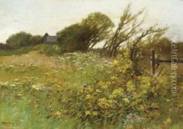 Wildflower Field In Bloom Oil Painting - Edward Percy Moran