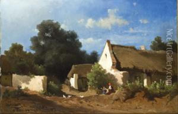 Falu Szele Oil Painting - August Schaeffer von Wienwald
