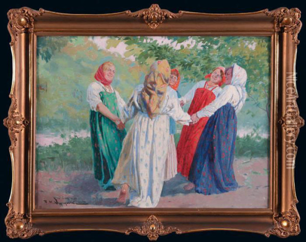 Na Ruska Nute Oil Painting - Feliks M. Wygrzywalski