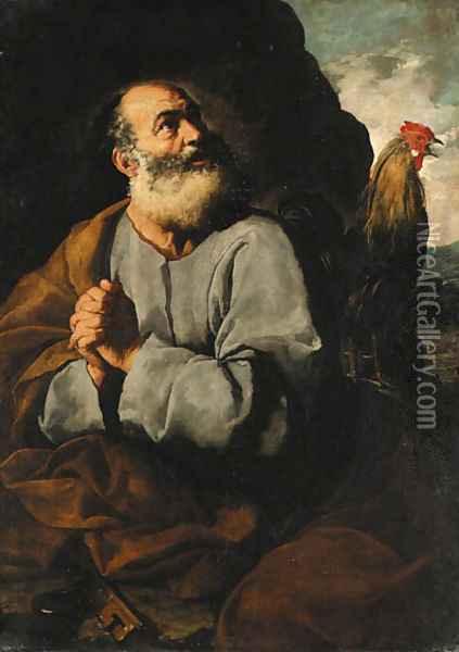 The penitent Saint Peter Oil Painting - Francesco Fracanzano