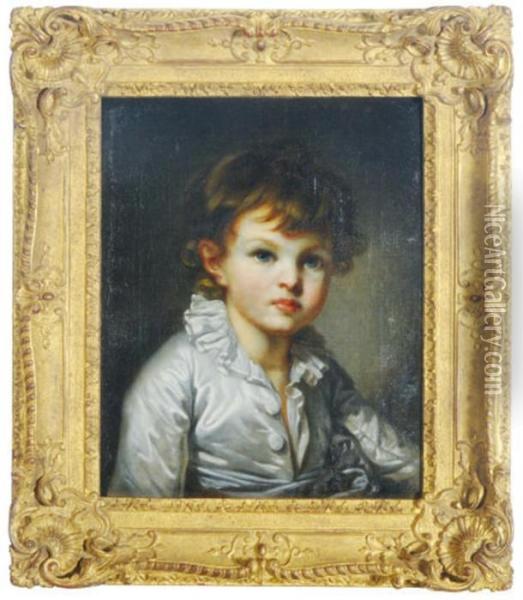 Portrait Of Paul Stroganoff As A Child Oil Painting - Jean Baptiste Greuze