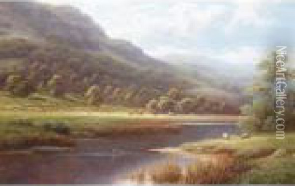 View Near Rydal Lake, Westmoreland Oil Painting - William Mellor