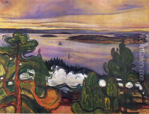 Train Smoke 2 Oil Painting - Edvard Munch