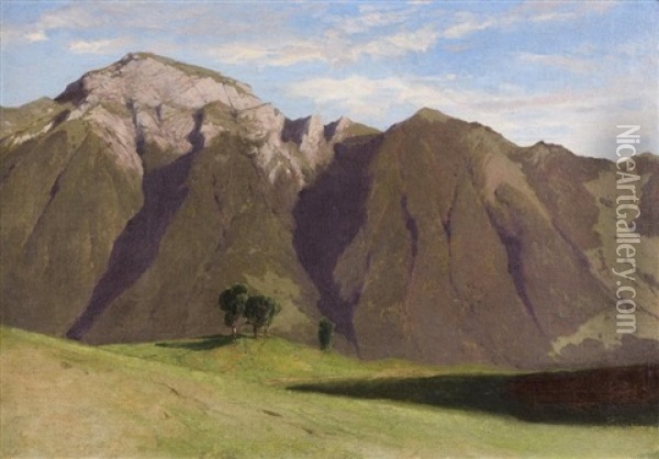 Paysage De Montagne Oil Painting - Alexandre Calame
