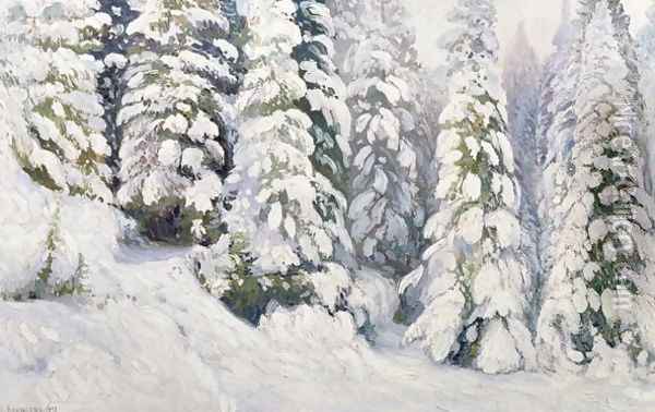 Winter Tale 1913 Oil Painting - Alexandr Alekseevich Borisov