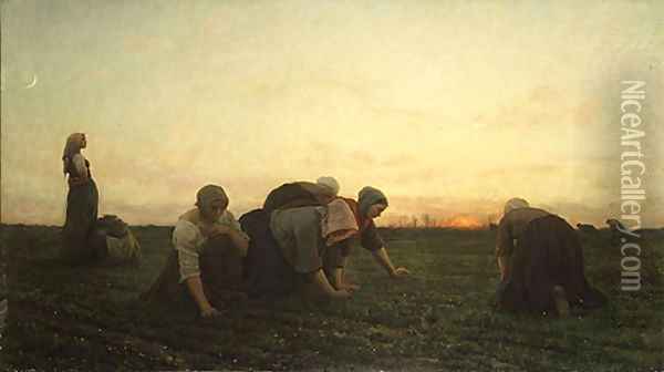 The Weeders 1868 Oil Painting - Jules Breton