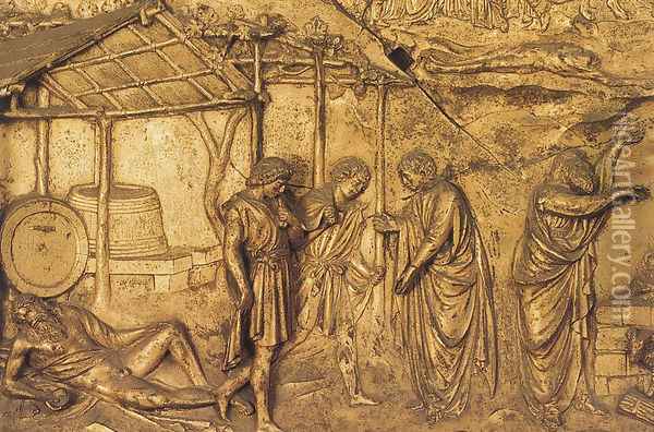 The Drunkennes of Noah Oil Painting - Lorenzo Ghiberti