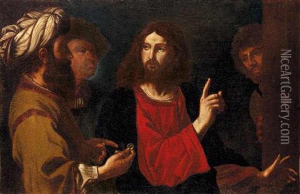 Il Tributo Della Moneta Oil Painting -  Guercino